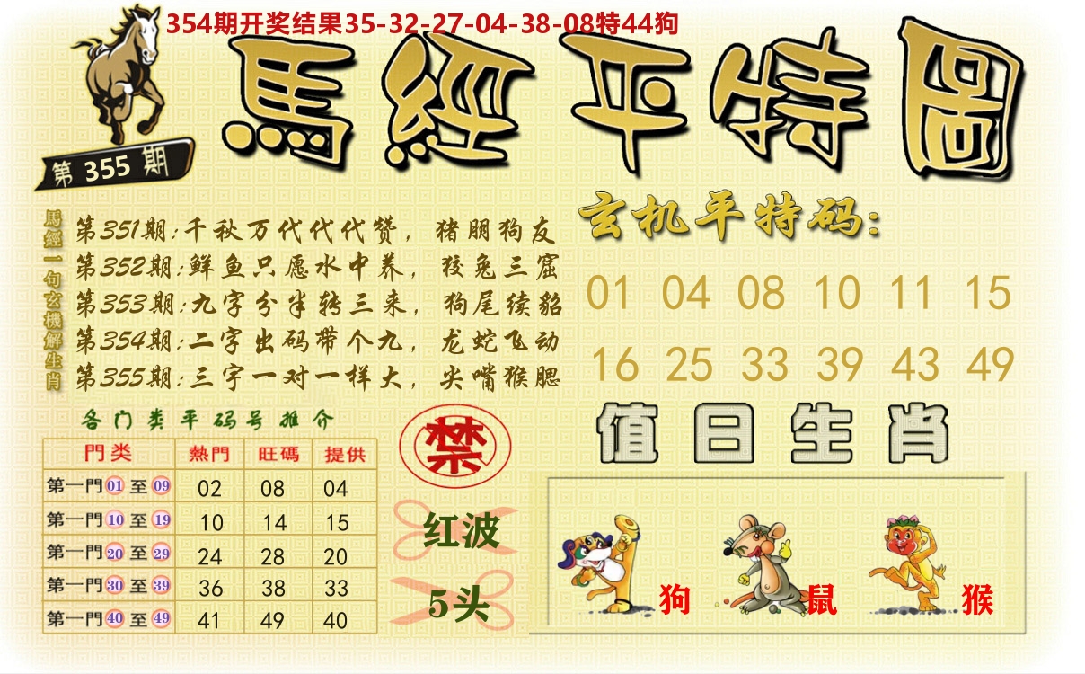 澳门平特图 第355期