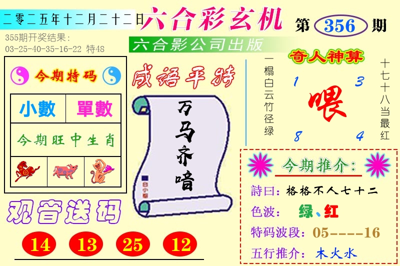 澳门六合玄机 第356期