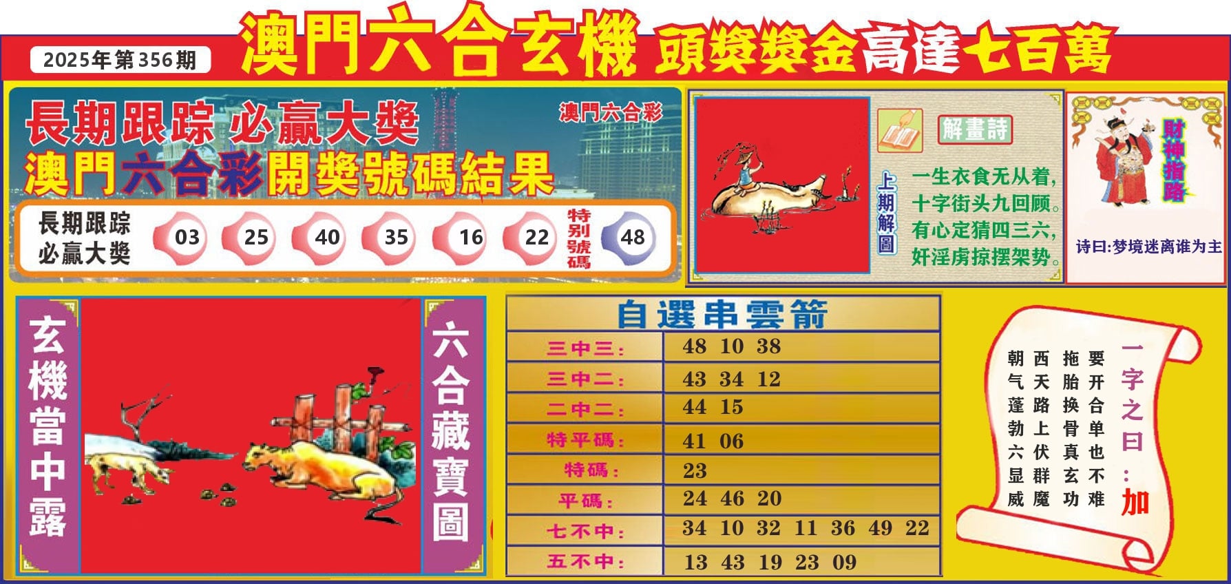 七星彩图C 第356期