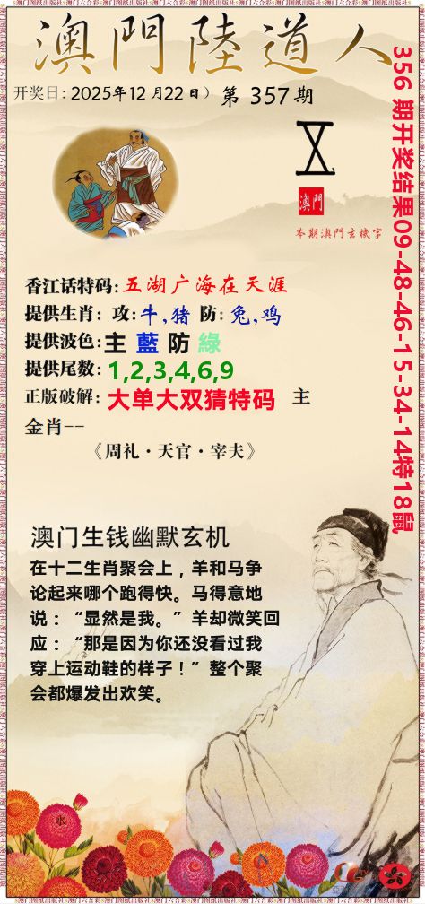澳门陆道人 第357期