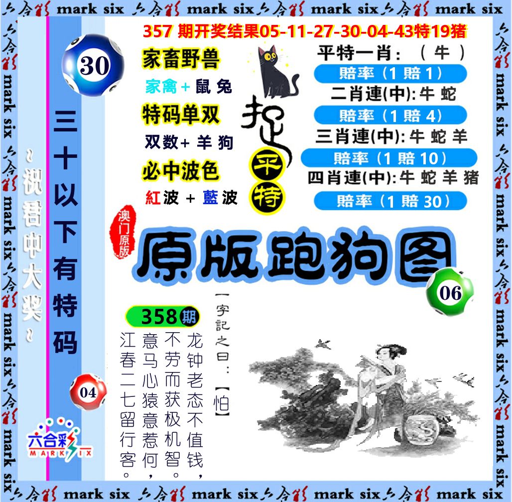 原版跑狗图 第358期