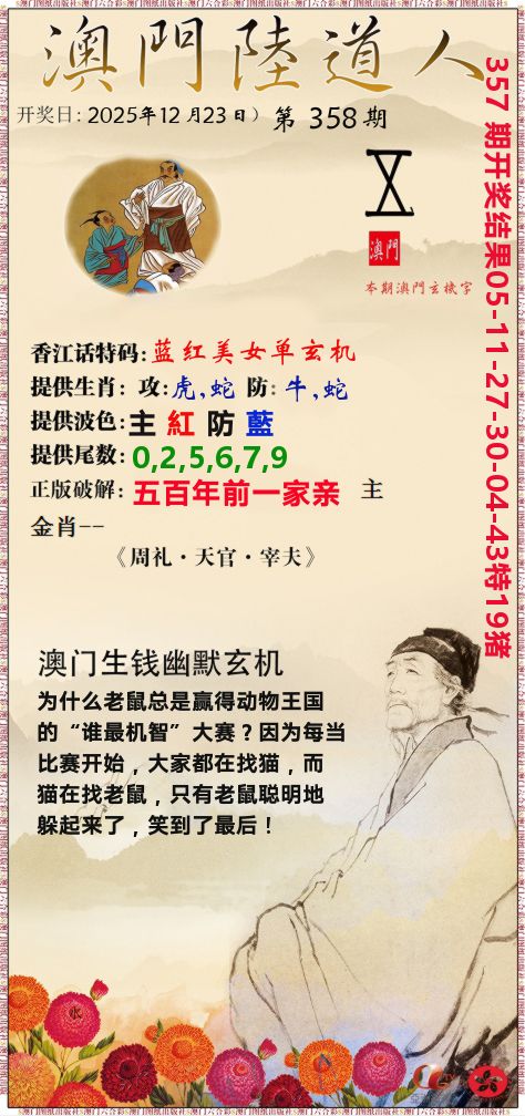 澳门陆道人 第358期