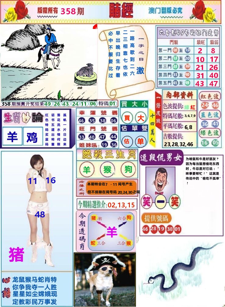 澳门赌经 第358期