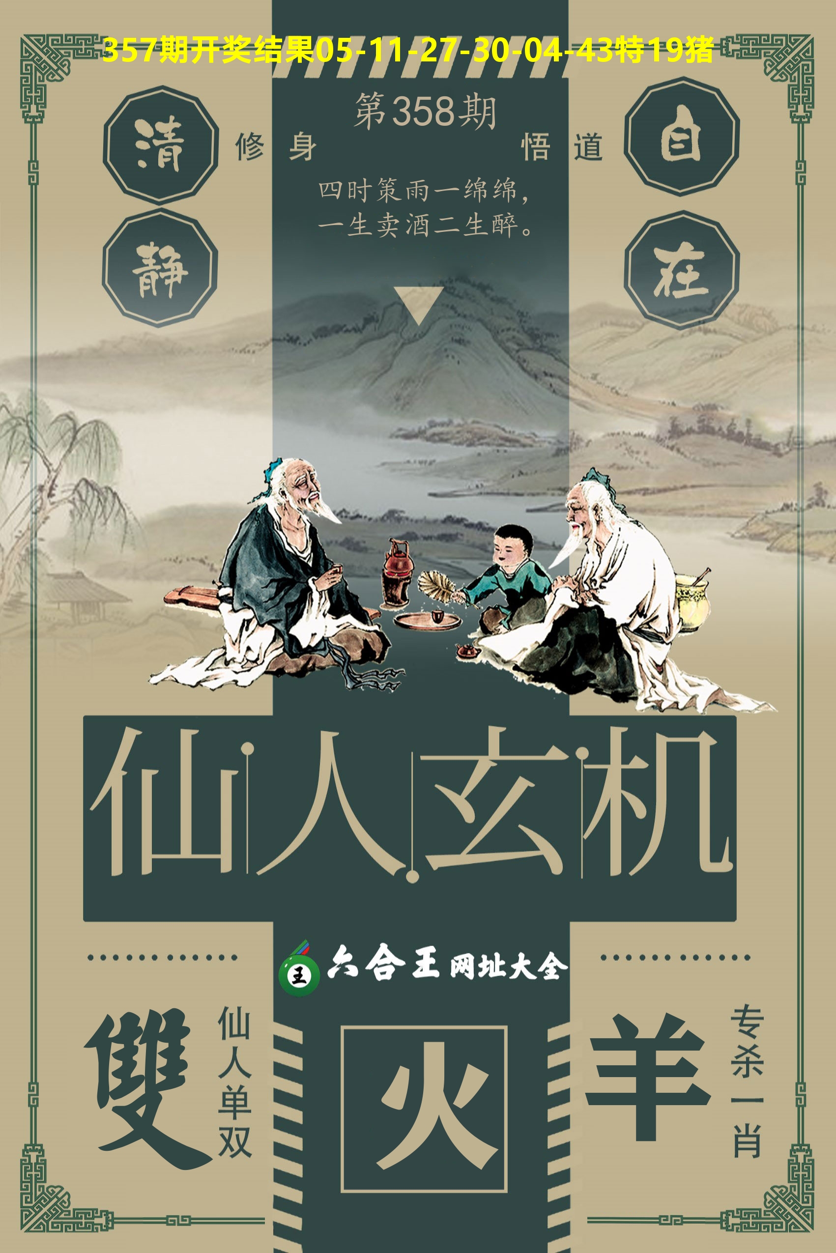 六合王仙人玄机 第358期