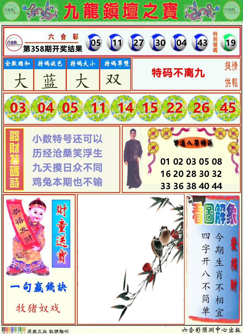挂牌解特码A 第358期