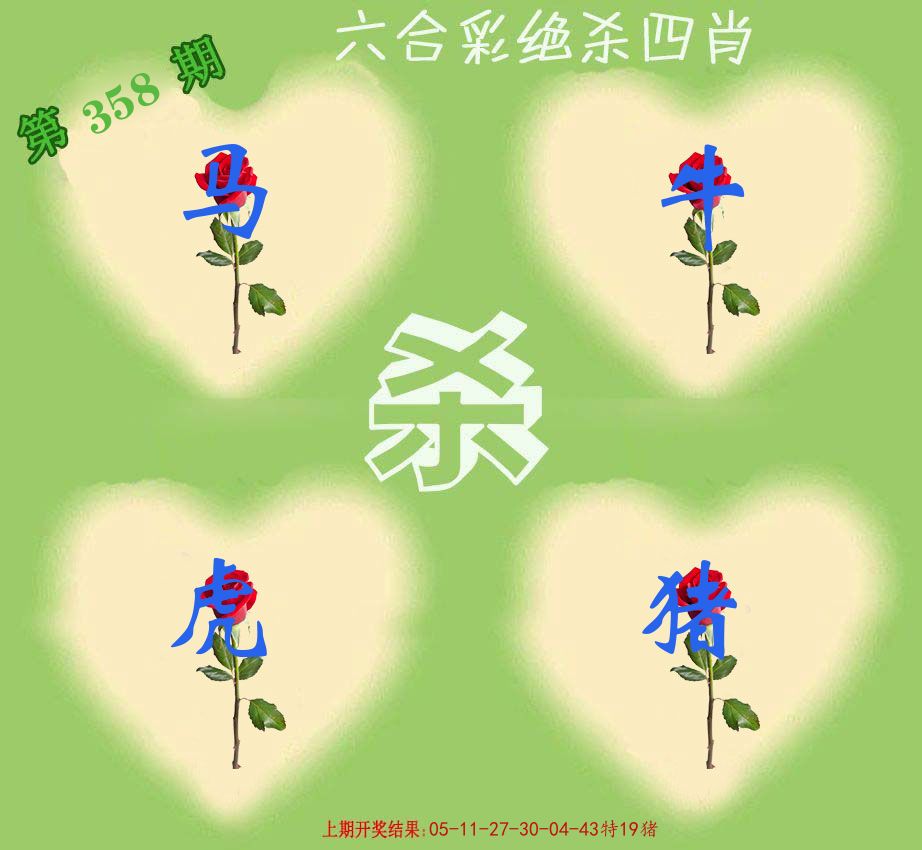 绝杀四肖 第358期