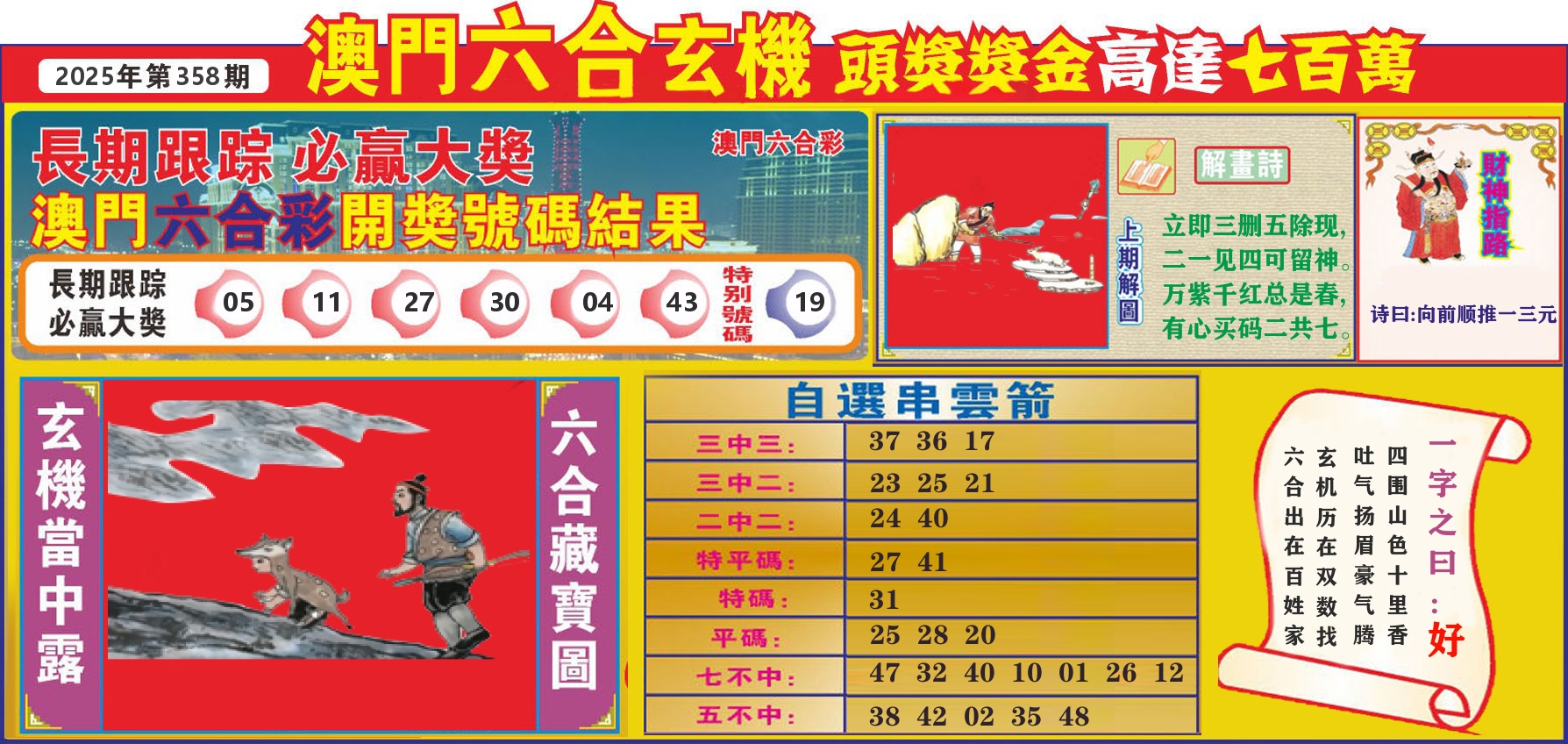 七星彩图C 第358期