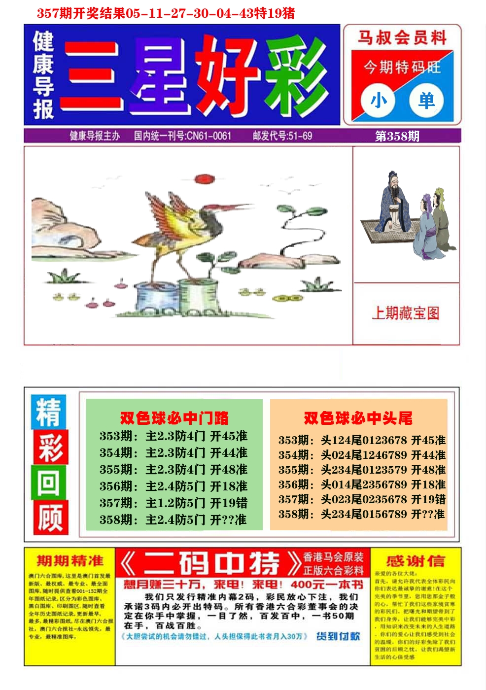 澳门三星好彩A 第358期