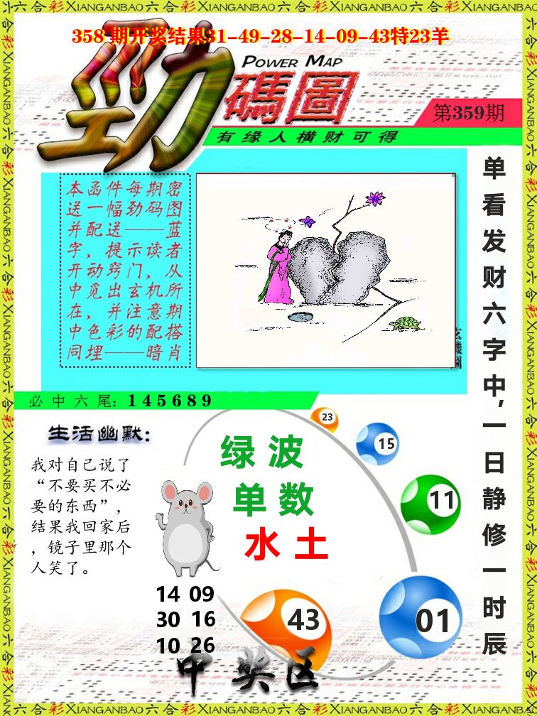 劲码图 第359期