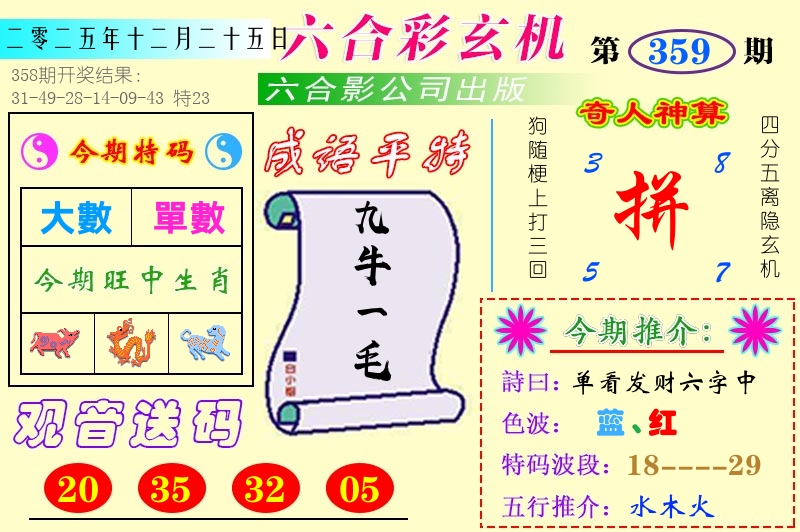 澳门六合玄机 第359期