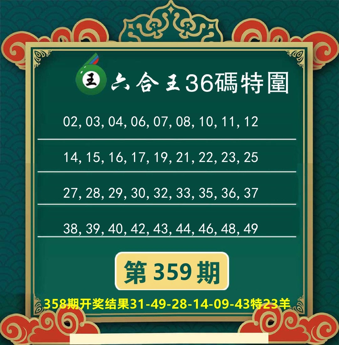 澳门特码王B 第359期