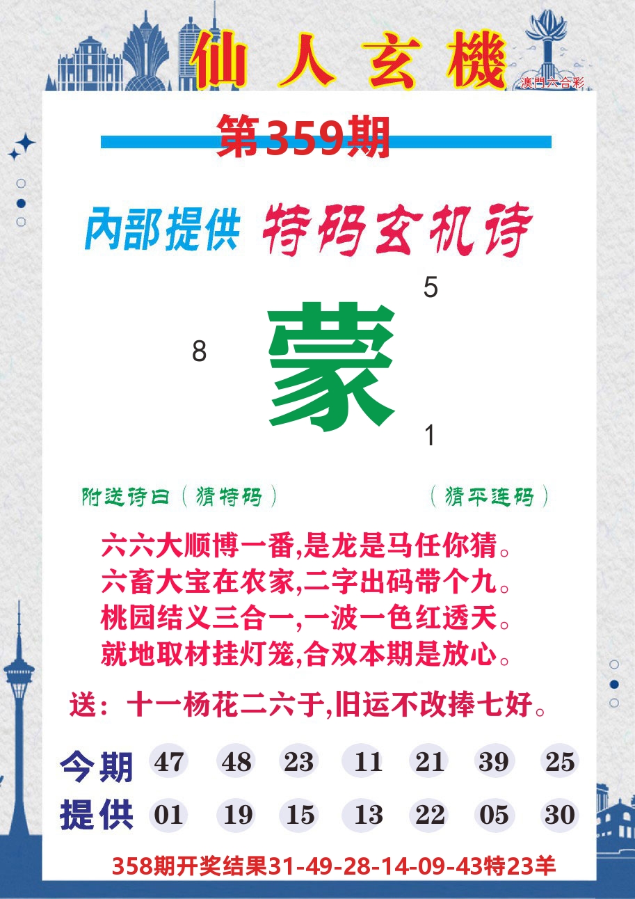 澳门钱多多D 第359期