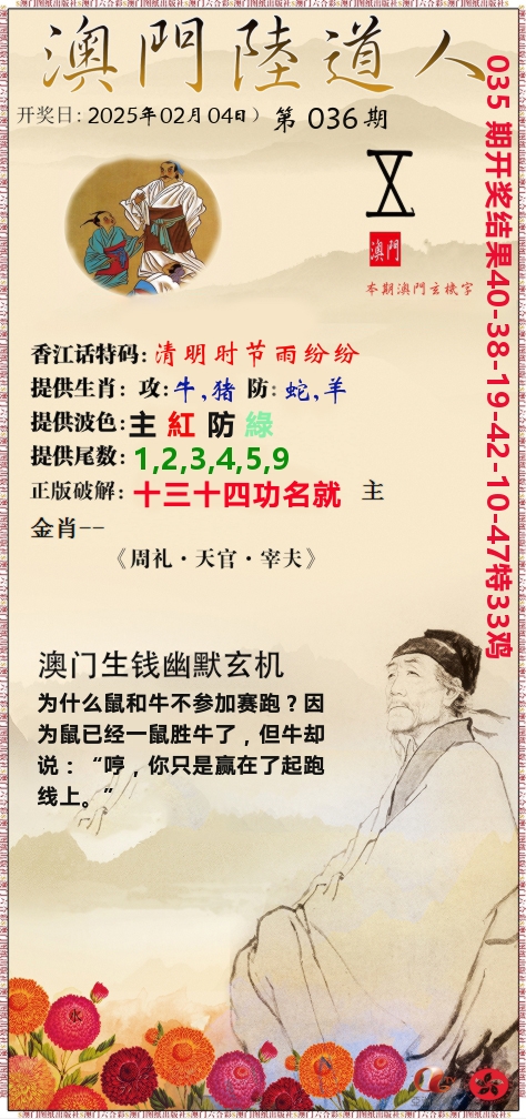 澳门陆道人 第36期