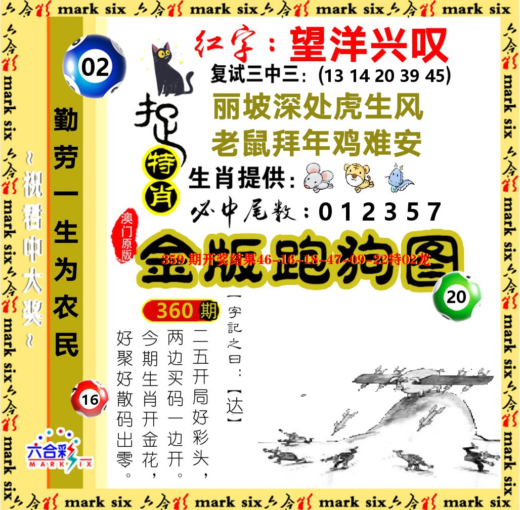金版跑狗图 第360期