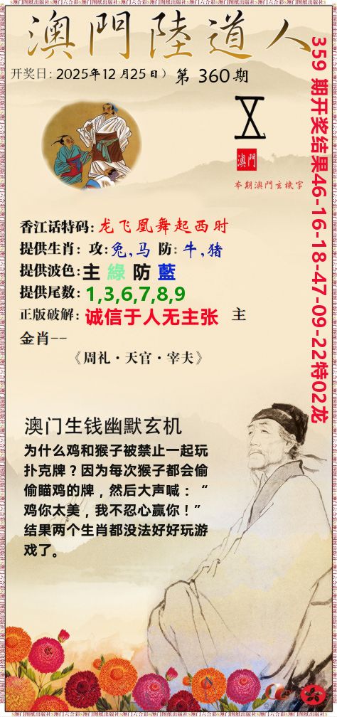 澳门陆道人 第360期