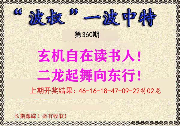 波叔中特 第360期