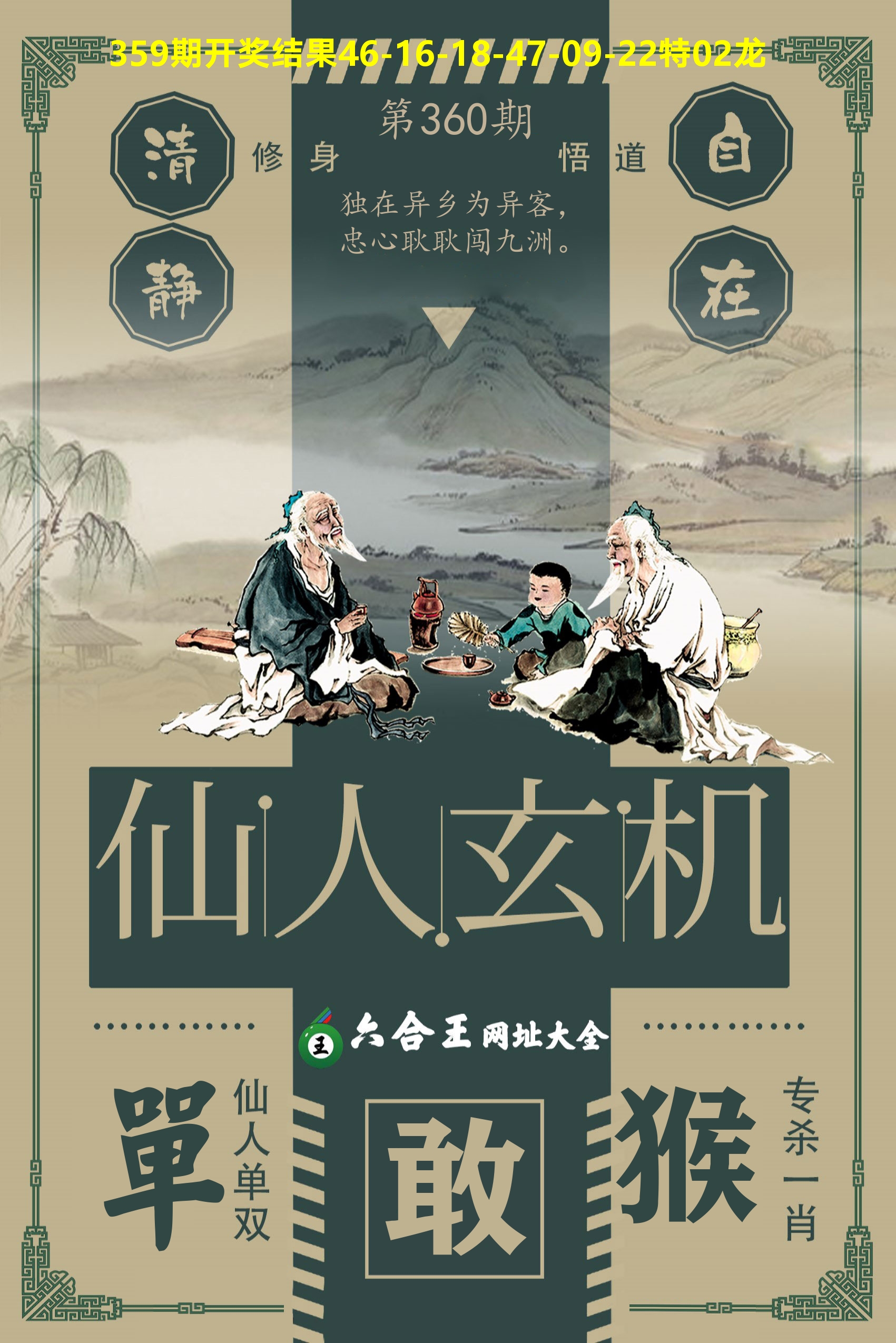 六合王仙人玄机 第360期
