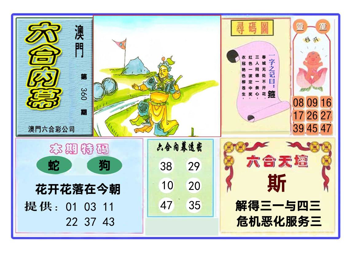六合内幕 第360期