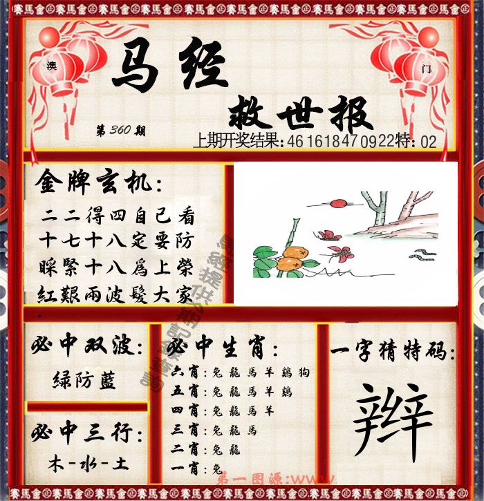马经救世报 第360期