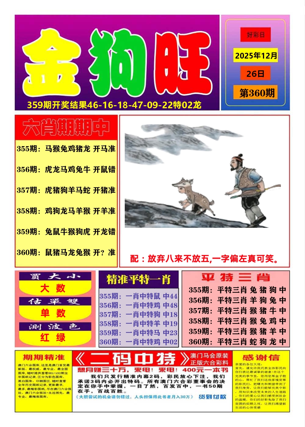 澳门金狗旺A 第360期
