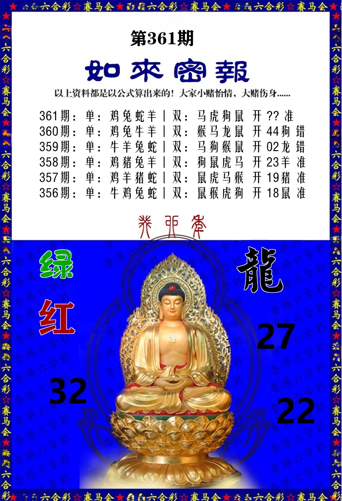 如来密报 第361期