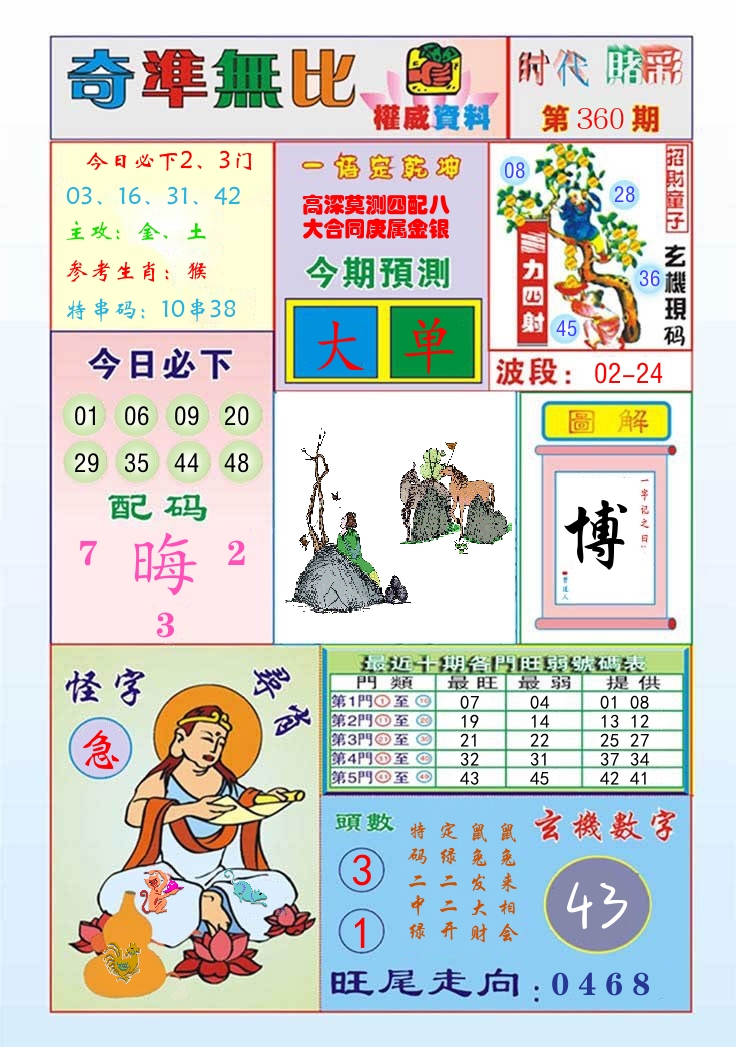 时代赌彩 第361期