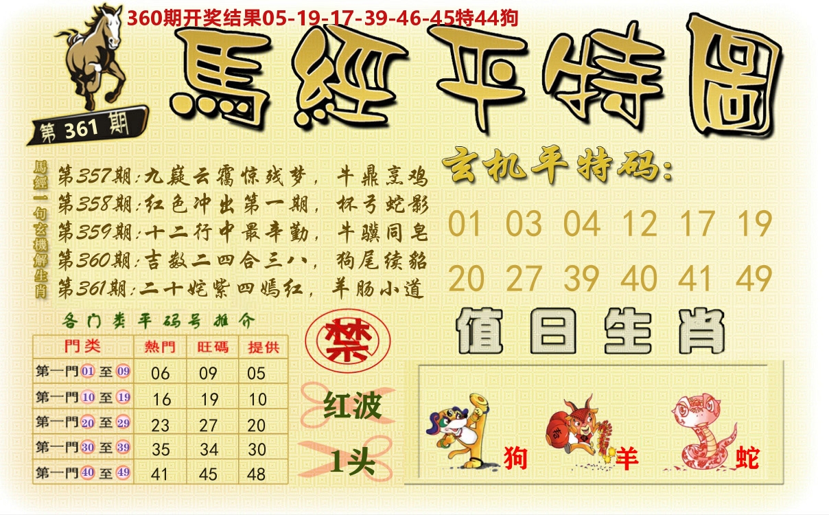 澳门平特图 第361期