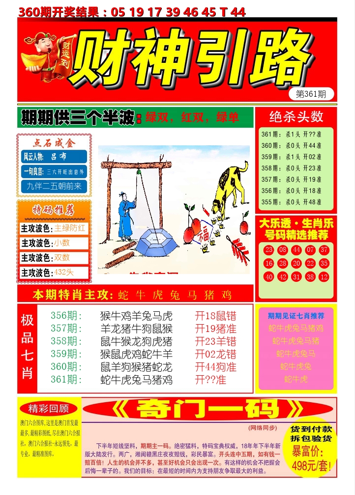 财神引路 第361期