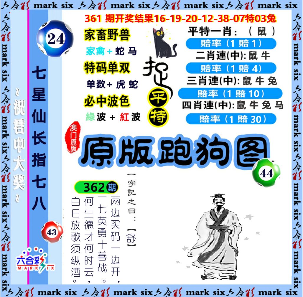 原版跑狗图 第362期
