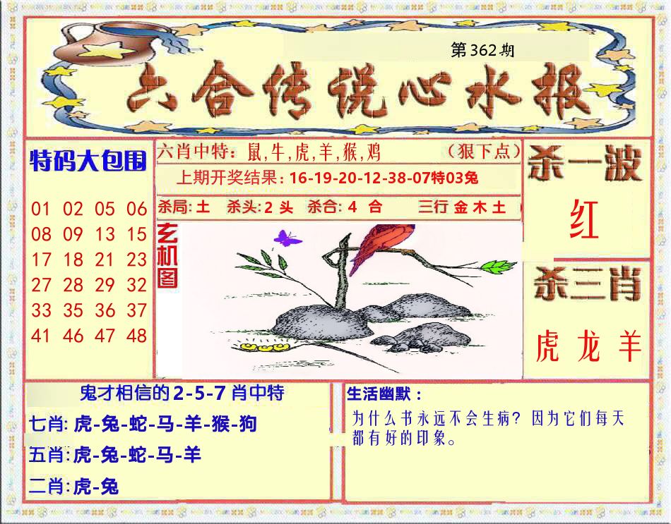 六合传说心水报 第362期