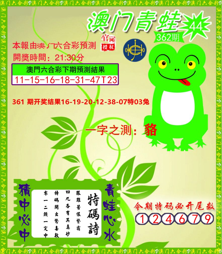 青蛙系列45 第362期