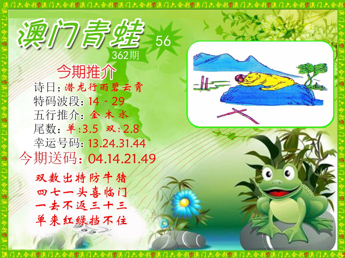 青蛙系列56 第362期