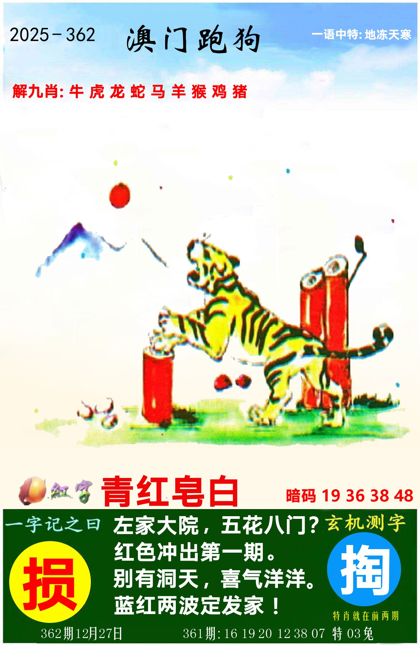 澳门跑狗图 第362期