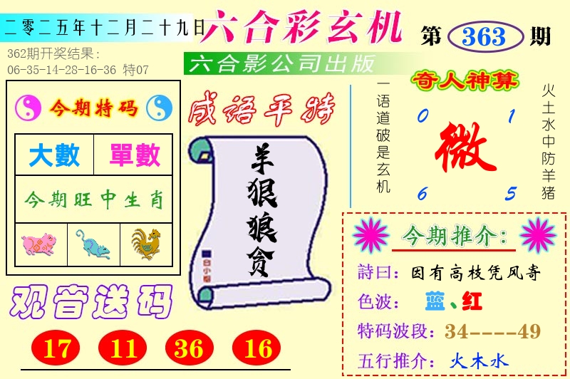 澳门六合玄机 第363期