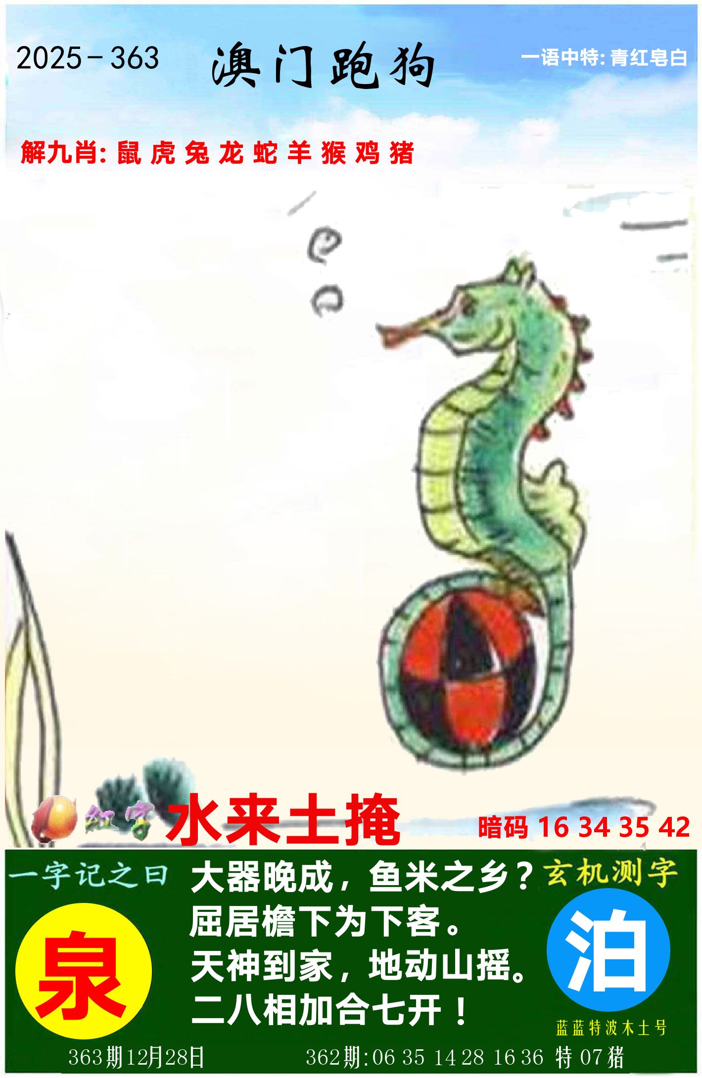 澳门跑狗图 第363期
