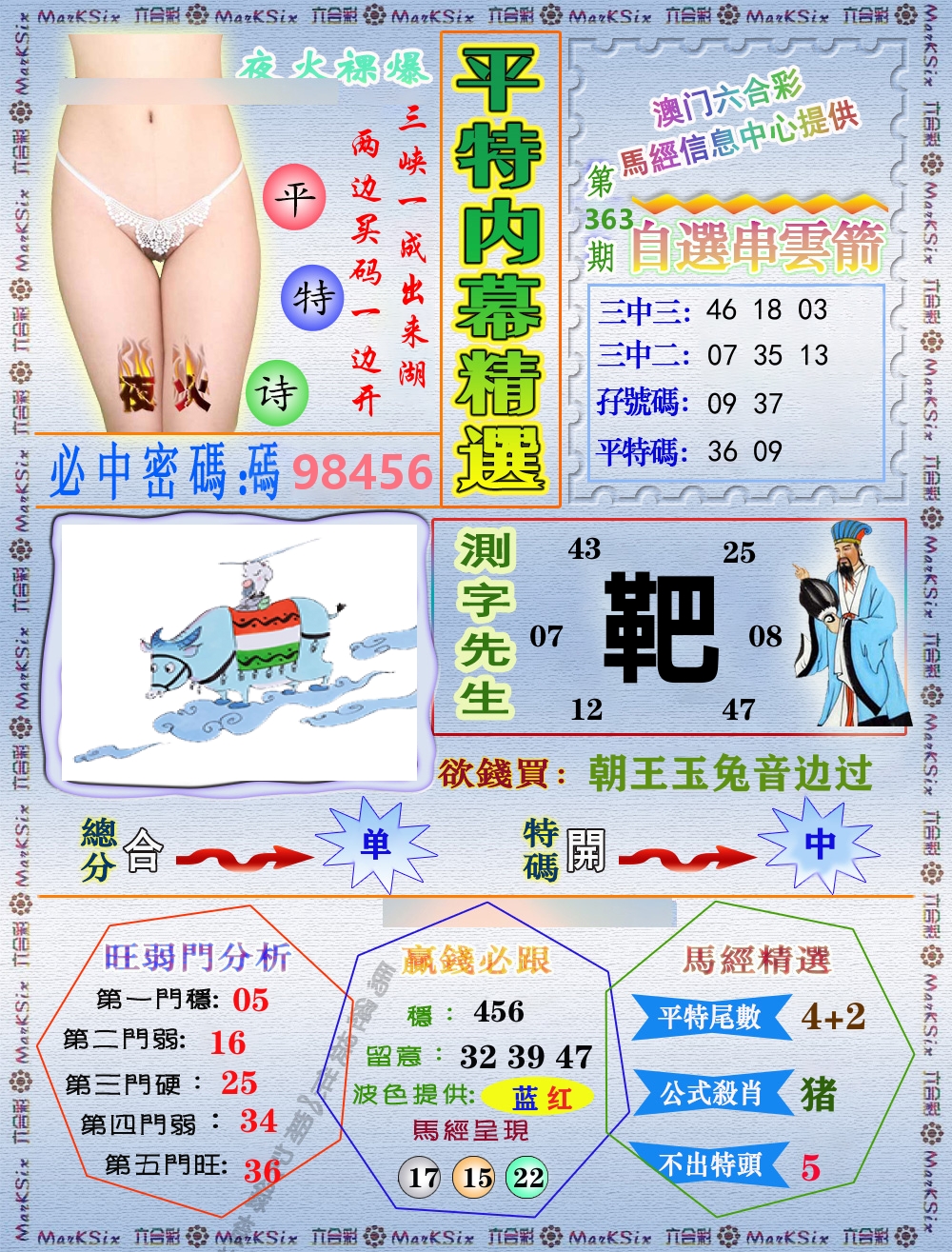 平特内幕精选 第363期