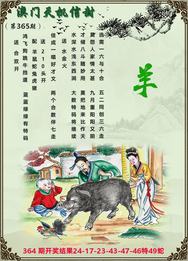 天机信封 第365期