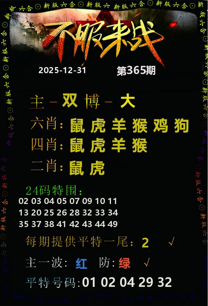 不服来战 第365期