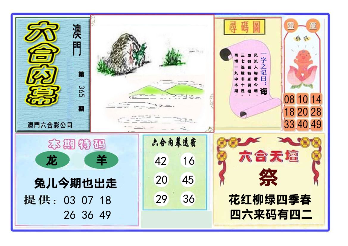 六合内幕 第365期