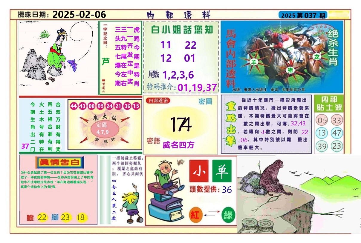 澳门内部透料A 第37期