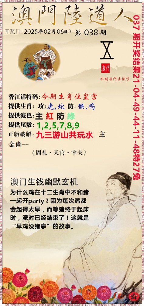 澳门陆道人 第38期