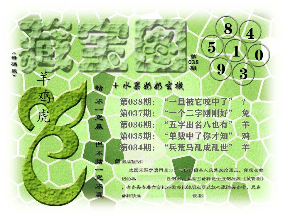 藏宝图奶奶玄机 第38期