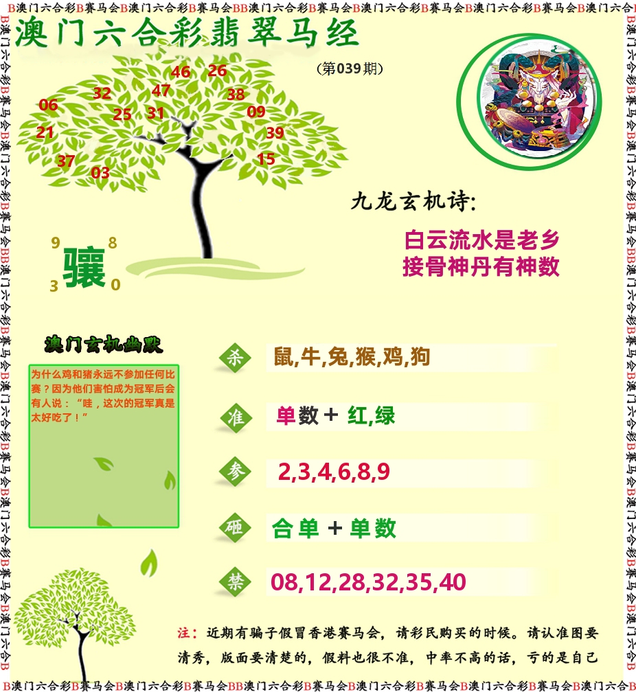 翡翠马经 第39期