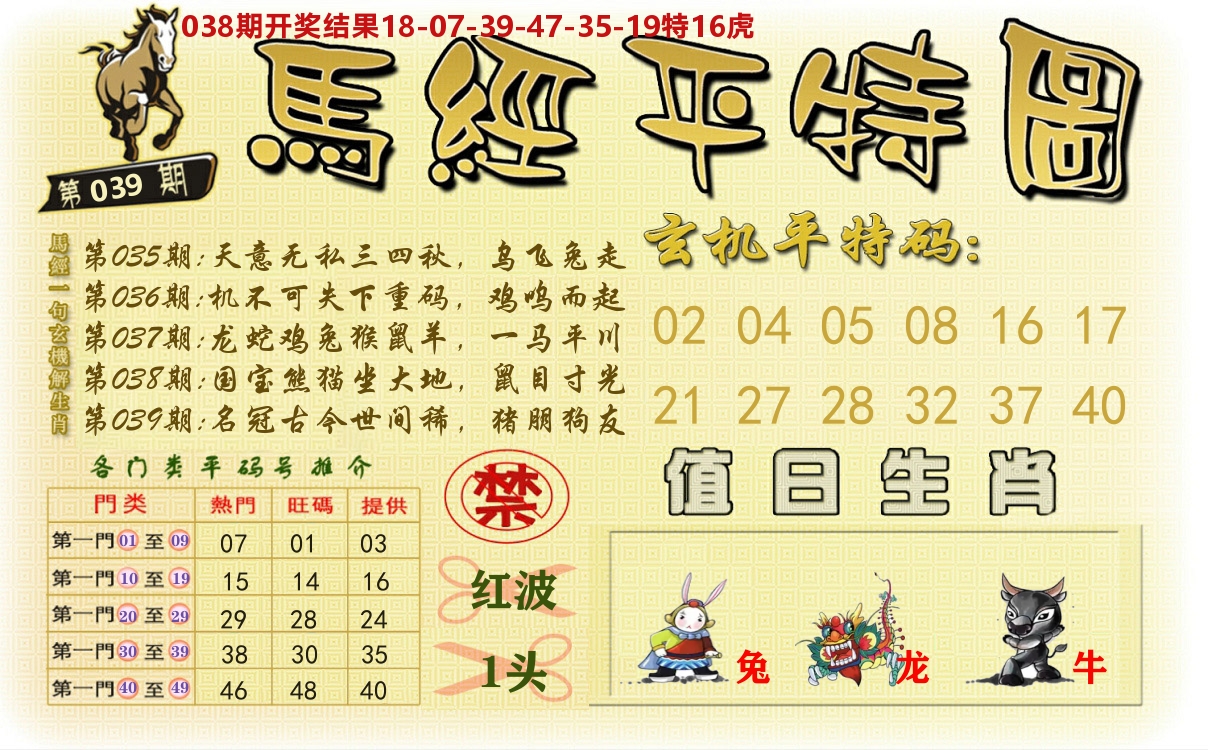 澳门平特图 第39期