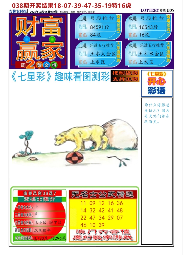 七星彩图A 第39期