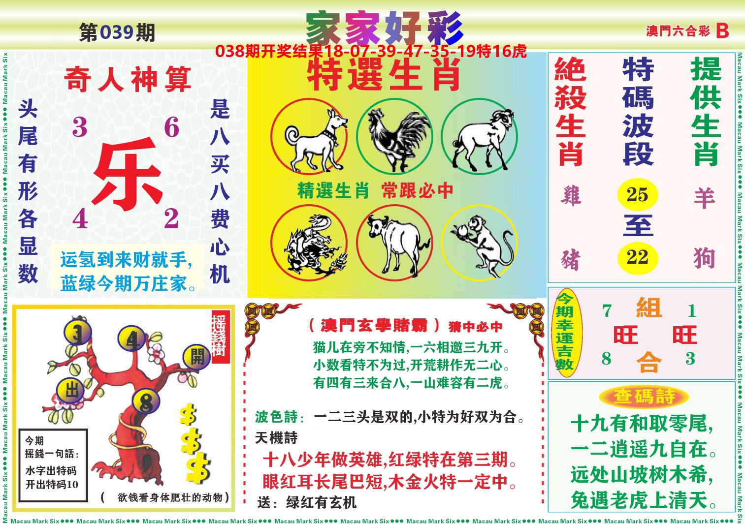 家家好彩B 第39期