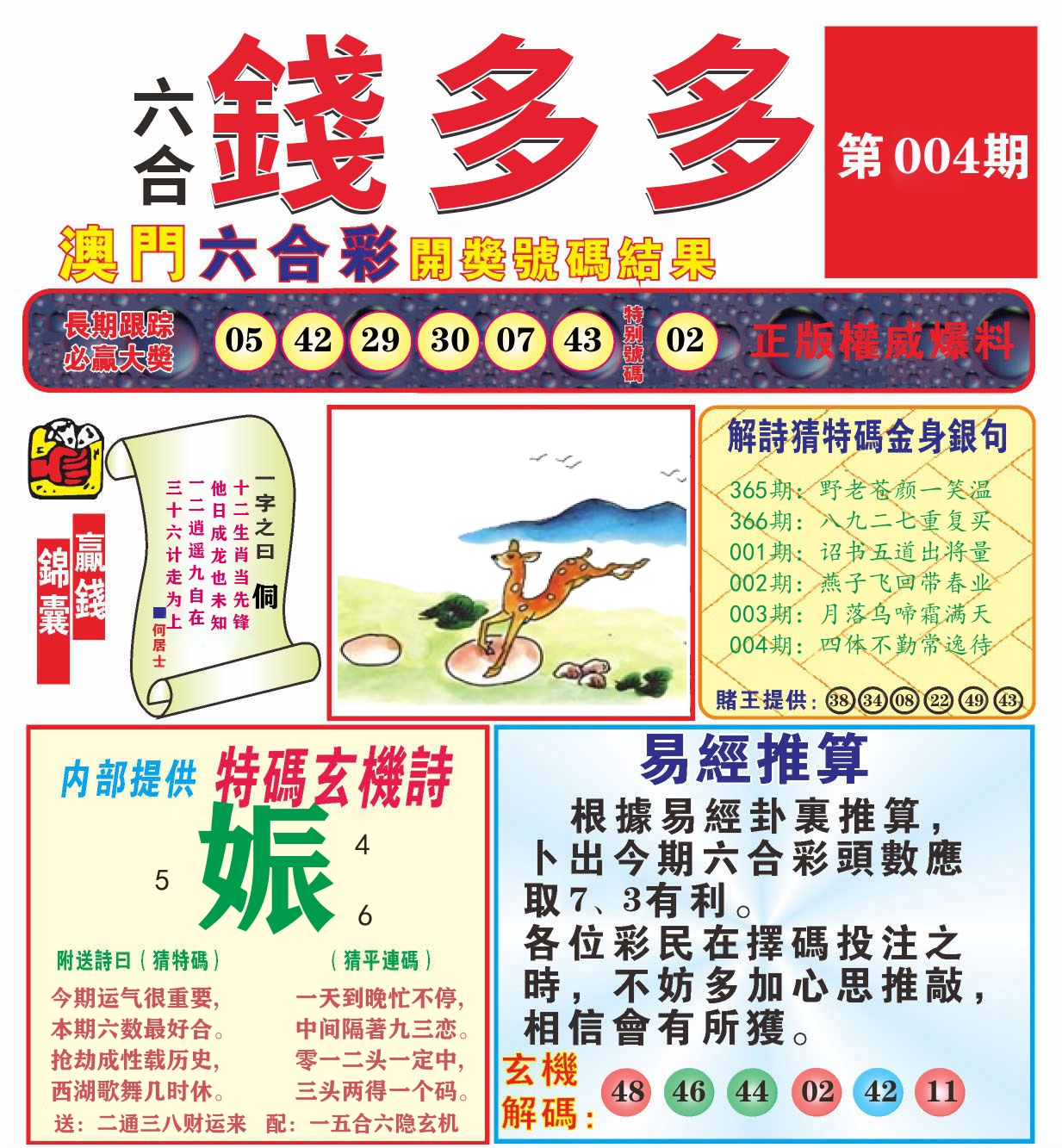澳门钱多多B 第4期