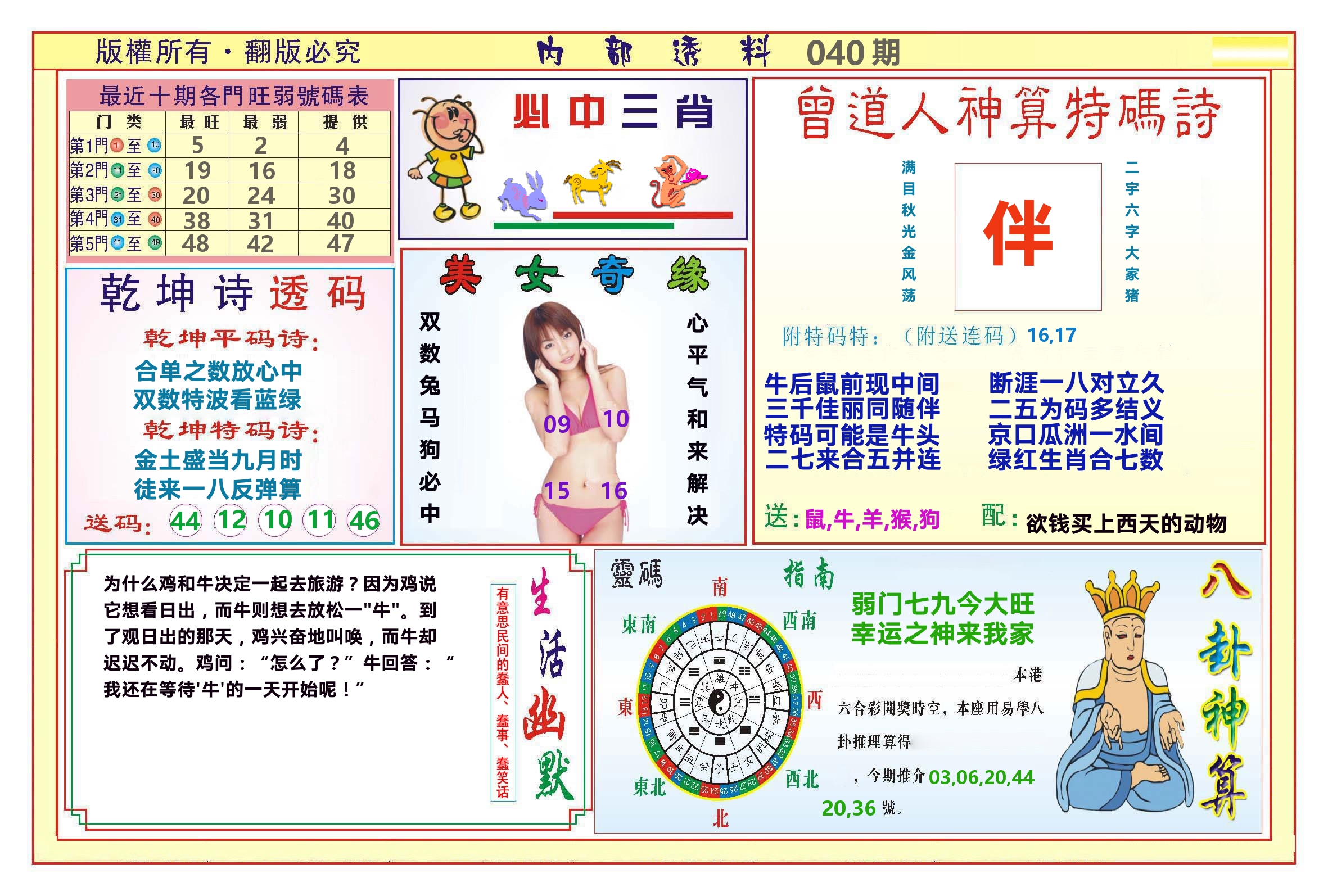 澳门内部透料B 第40期