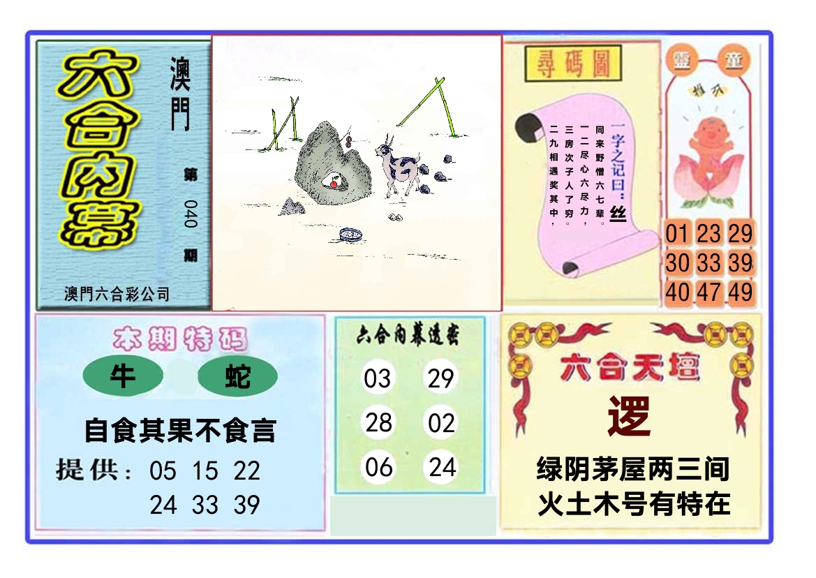 六合内幕 第40期