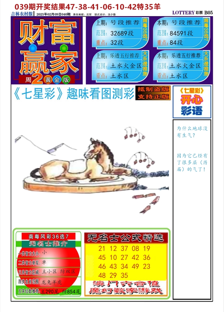 七星彩图A 第40期